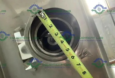 USED CUSTOM STAINLESS STEEL LAB MILL W/ ALPAK INDUCTION 1 HP MOTOR ON SS ROLLING CART