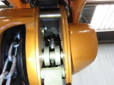 Vestil LOW-2P 1 Ton 2000Lb Chain Fall Hoist 9.8' Lift Push Trolley Low Headroom