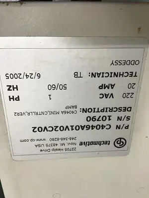 Used TECH MOTIVE C4046A01V02CV02 Interface Monitors Michigan US | Ideal Machinery #1232999
