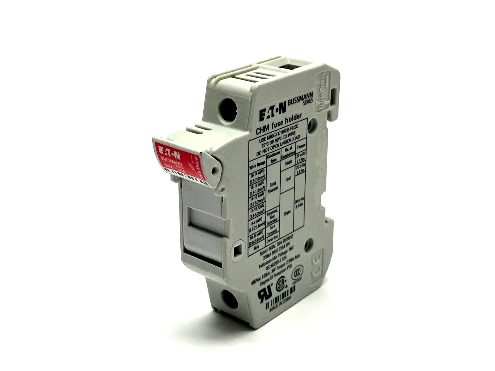 CHM1DU | Eaton  Fuse Holder 30A 600V 1P - Used