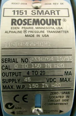 NEW ROSEMOUNT 1151GP4S52B1M1 PRESSURE TRANSMITTER