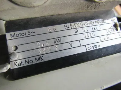 SIEMENS ELMO-G G2BH1403 Vacuum Blower 60Hz 380Y 3420 UpM .9kW
