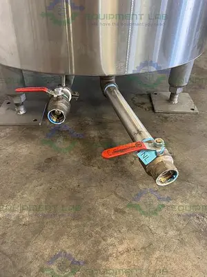 USED METAL FABRICATION 290 GALLON JACKETED GLYCOL RESERVOIR  VESSEL