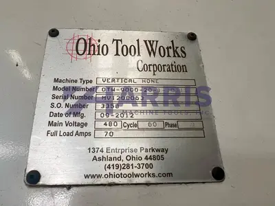 USED 2012 OHIO TOOL WORKS OTW-9000-20-1-10318