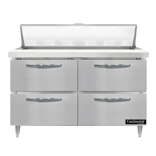 Continental D48N12-D 48" Designer Line Sandwich/salad Prep Table W/ Refrigerated Base, 115v