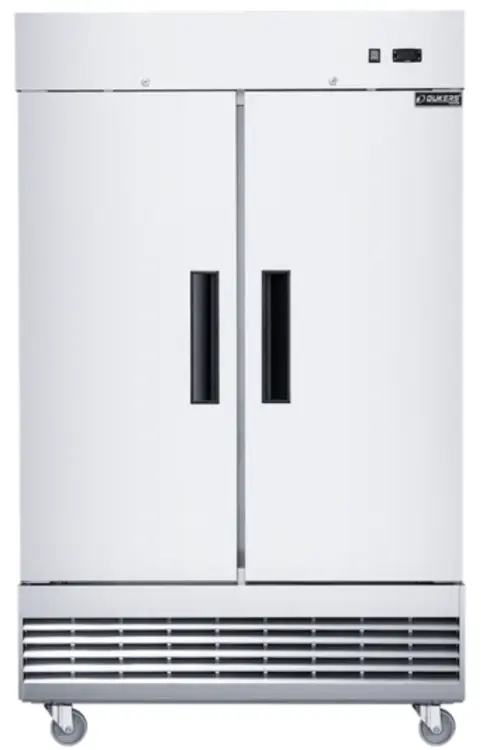 New | in-Stock Dukers New Dukers D47EF Compact 2-Door Commercial Freezer in Stainless Steel Freezers Illinois US | Falcon Restaurant Supply #1375166