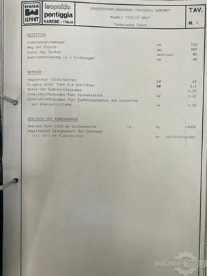 USED 1982 LEOPOLDO PONTIGGIA SFE / CC 950 1R