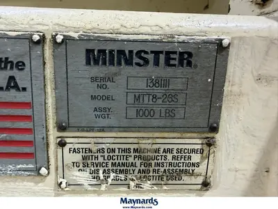 1995 MINSTER P2-150-Geared Straight Side Mechanical Stamping Presses | Rygate LLC (15)