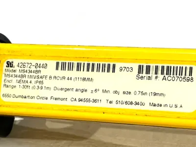 MS4344BR | Omron STI  Safety Light Curtain Receiver w/ MS4344BX Transmitter - Used