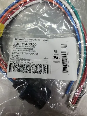 BradConnectivity 1300140050 42805 7P MALE Straight 12" MINI RECEPTACLE. 5D-25