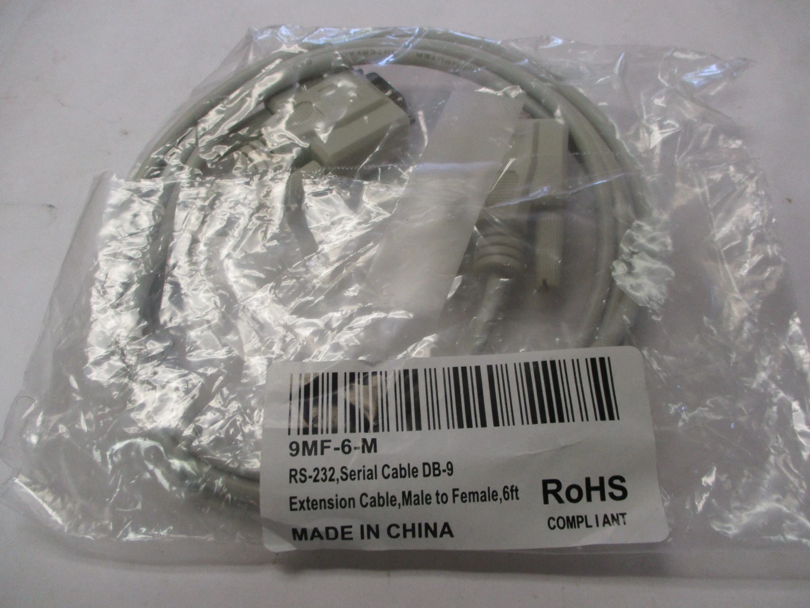 New 9MF-6-M RS-232 Serial 6 ft Male-to-Female Cable