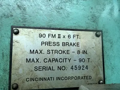Used CINCINNATI 90 FM II X 6 FT. Press Brakes Ohio US | HGR 24 #1496328