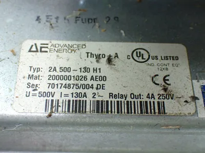 Used ADVANCED ENERGY 2A 500130 H1 Industrial Controls Ohio US | HGR 24 #803606