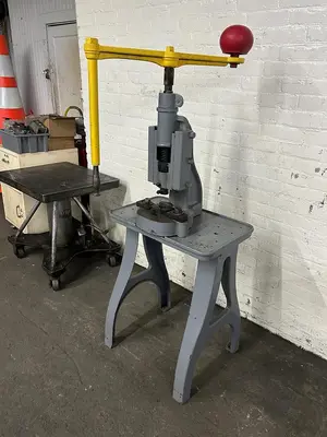 H. Blundell & Co Antique Hand Operated Stamping / Forming Screw press / Fly Press Providence RI - 1869
