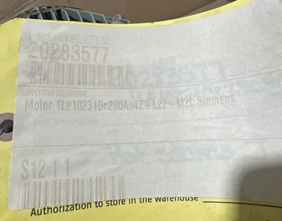 Used Siemens 1LE1023-1CA63-4FB4-Z Motors (misc) Indiana US | J&J Industrial Supply #1293452