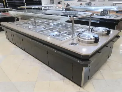14′ Hot Food Bar – 16 Wells & 2 Rice Warmers