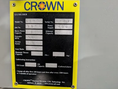 CROWN 1.5" extruder Extruders, Low Boy 0" - 1.5""" | Mark One Machinery (4)