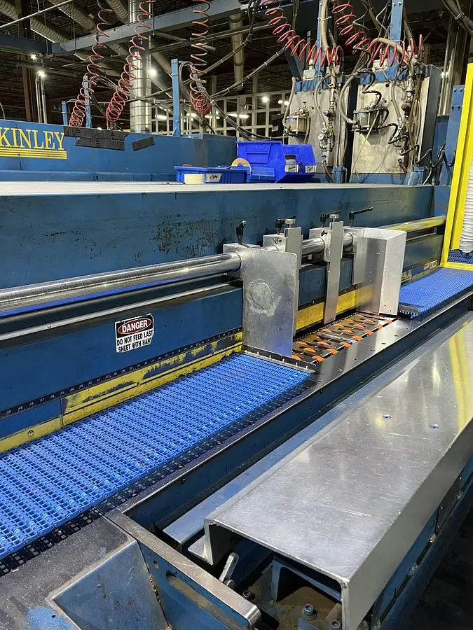 66" x 130" McKinley Flexo Folder Gluer, 2004, in operation