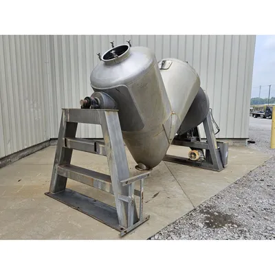 Used Stainless Steel 75 Cubic Foot Gemco V-Shape Vacuum Cone Tumble Blender