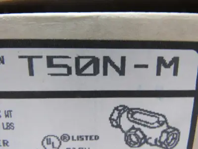 Appleton T50N-M Conduit Outlet Body, Rigid Conduit Malleable Iron 1/2" Lot of 5