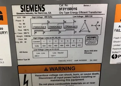 USED 2015 SIEMENS 3F3Y150D16