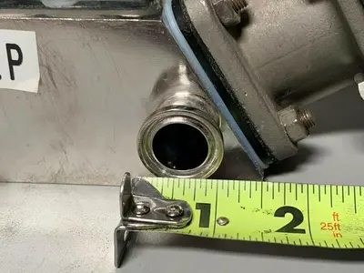 USED 3 ITT PURE-FLO SHEROTEC STAINLESS STEEL VALVES W/ POSITION MONITOR 3/4" SANITARY