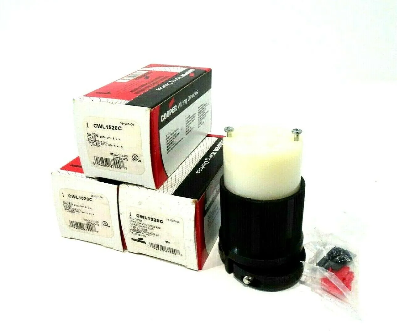 3 NEW COOPER CWL1520C CONNECTORS