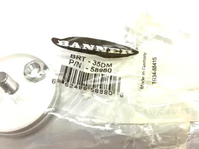 BRT-35DM, 58980 | Banner Engineering BRT-35DM Round Retroreflective Target Reflector 58980 - New