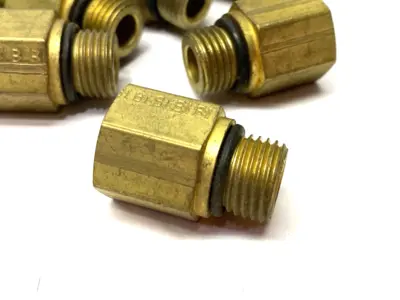 USED PARKER STRAIGHT FEMALE ADAPTER, BRASS