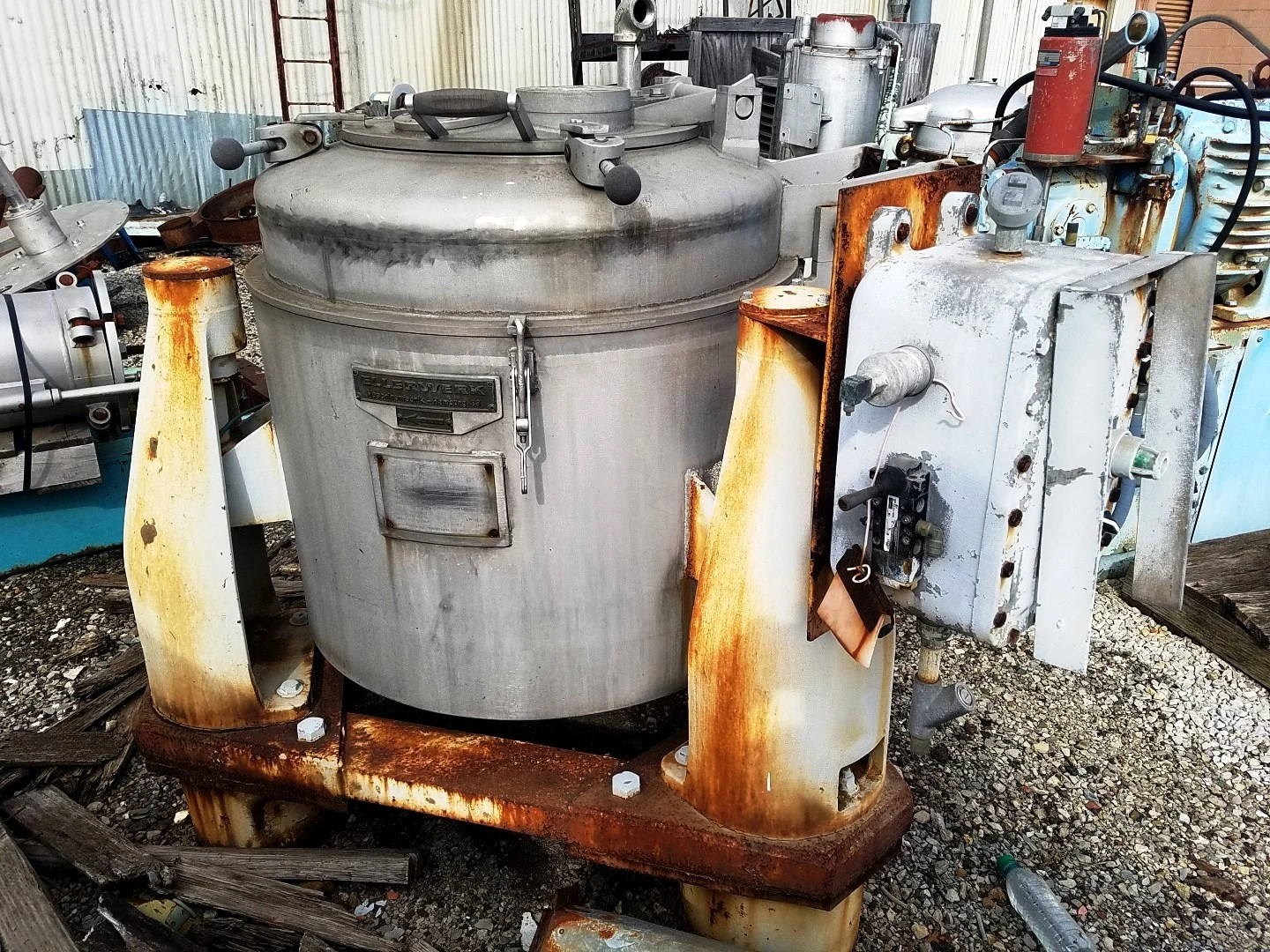 Ellerwerk 24 X 16 perforate basket centrifuge, SS.