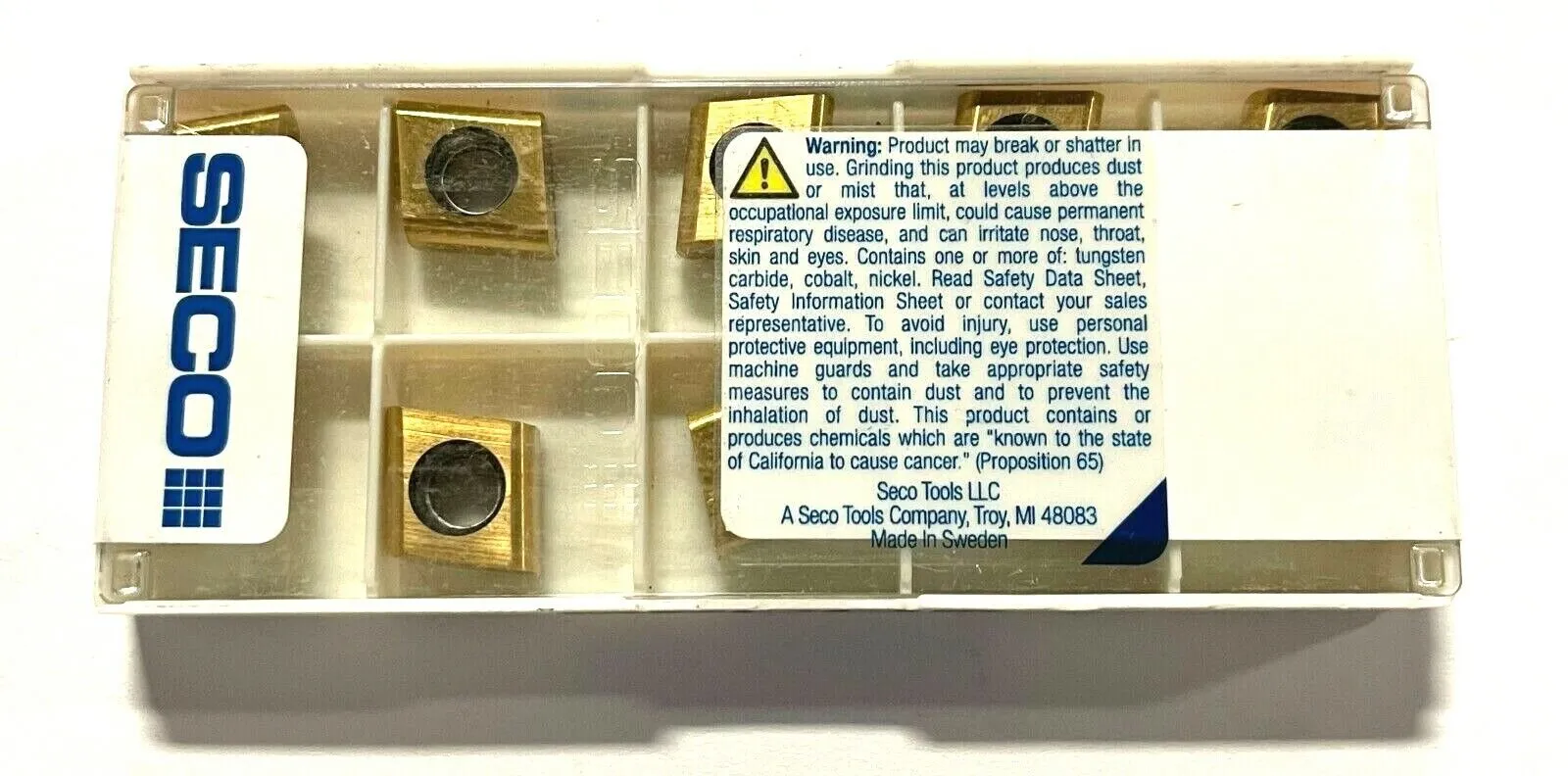 Seco Carbide Inserts 335.18-1005TN4-R16-M10 Grade F40M Milling Inserts 10 Pack