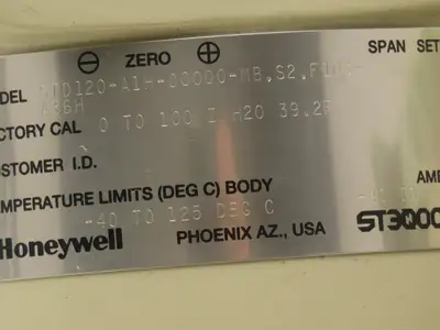 Honeywell ST3000 Smart Pressure Transmitter 11-42VDC 0-100 INH20 1/8"NPT