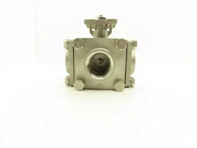 Dixon EG-3WL-015 Pneumatic Actuated Stainless Steel Ball Valve Only 1.5" 3 Way
