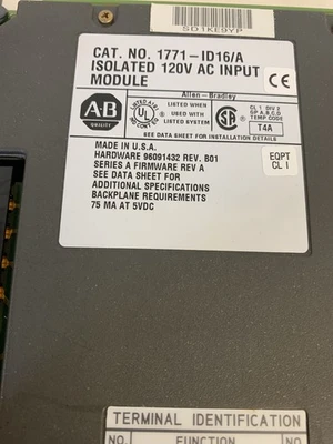 USED Allen-Bradley 1771-IQ16,1771-ID16/A,1771-IAD/B,1771-P4S