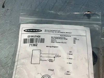 New | in-Stock BANNER ELECTRIC QS186LE212Q8 Photoelectric Sensors Ohio US | HGR 24 #1314225