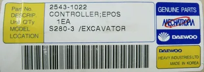 NEW DAEWOO 2543-1022 EPOS-II CONTROLLER S280-III 25431022
