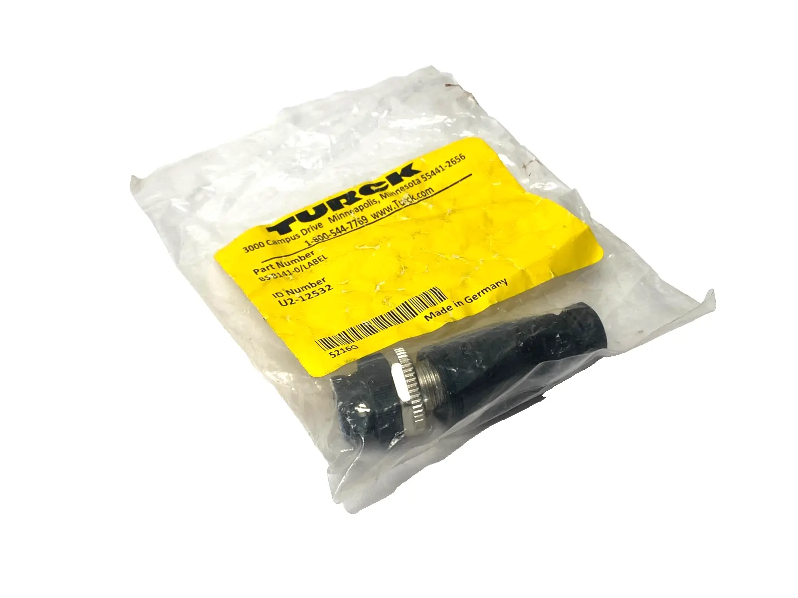 New | in-Stock Turck Male Connector, Field-Wireable Straight 4-Pin M12 U2-12532 Electrical Fittings Michigan US | Maverick Industrial Sales #1496014