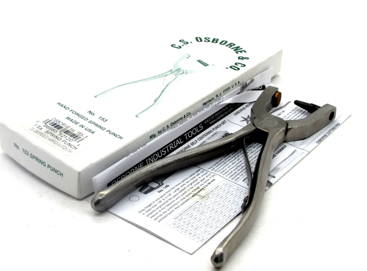 NEW CS OSBORNE 153-3 SPRING PUNCH 1533