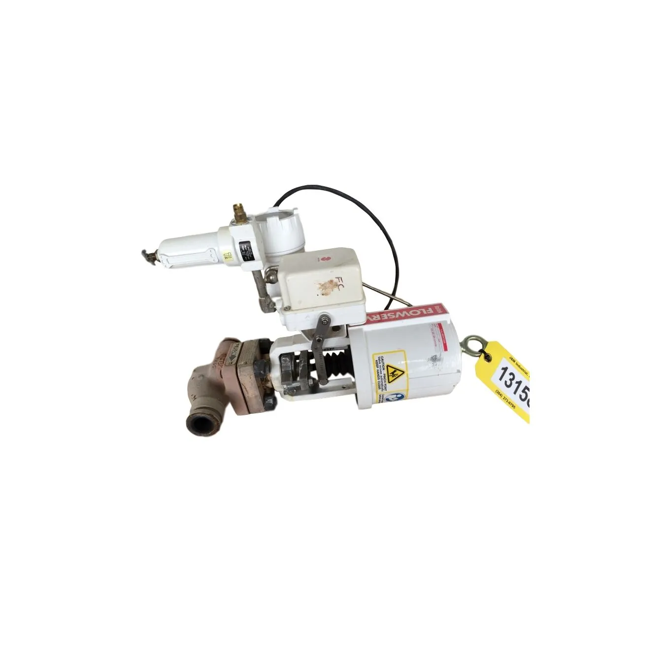 USED 1" FLOWSERVE AIR ACTUATED GLOBE VALVE