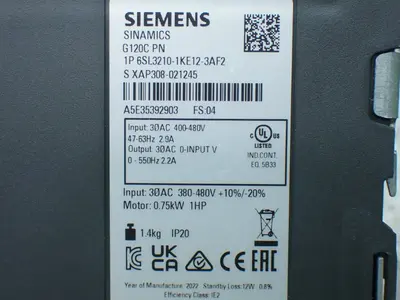 NEW SIEMENS 6SL32101KE123AF2