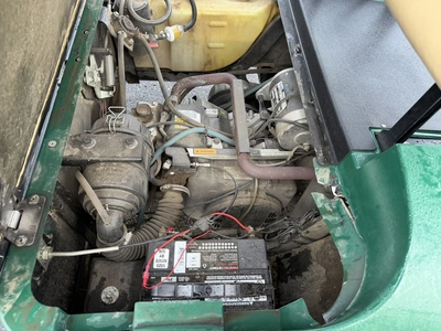 (1) 2017 E-Z-Go golf cart with a Kawasaki gas engine, model 625111G01, includes canopy, ball cover, ...