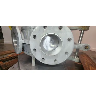 Used Reimelt GmbH 4" Single-channel Stainless Steel Tunnel Diverter Valve