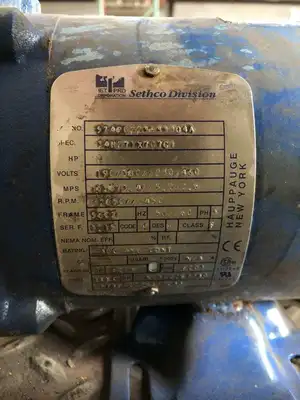 Metpro Sethco 309-FT70P 2HP Sealess Vertical Pump 1850/3450RPM 3PH