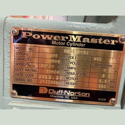 NEW 2012 DUFF-NORTON POWER MASTER DGQ13T-3J