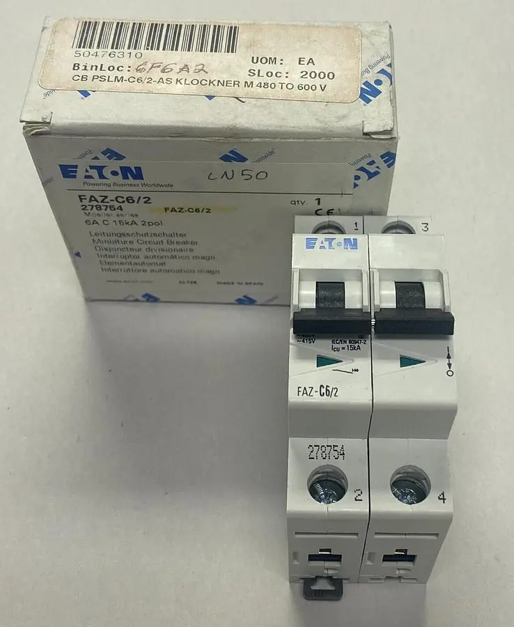 Used EATON FAZ-C6/2 Circuit Breakers | Surplus Asset Holdings #1188975