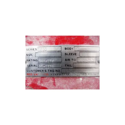2" RED VALVE CO. PINCH VALVE SERIES 5200