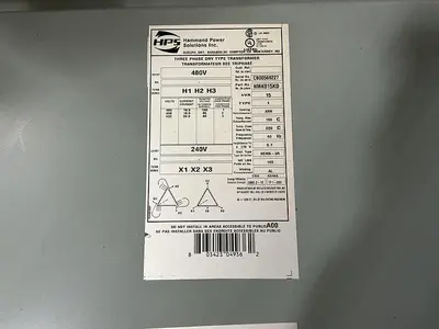 USED HAMMOND POWER SOLUTIONS NMK015KD