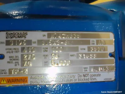 Used GOULDS 3196 Pumps Illinois US | Aaron Equipment #1310845