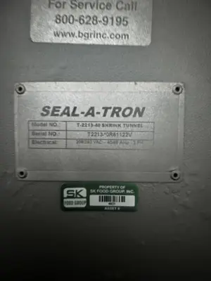 USED SEAL-A-TRON T-2213-40 SHRINK TUNNEL