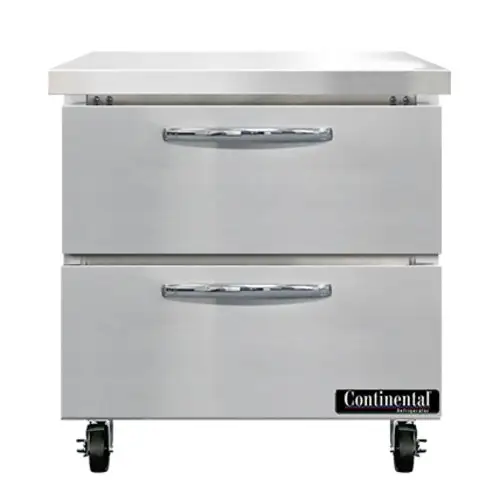 Continental SW32N-D 32" Worktop Refrigerator W/ (1) Section, 115v